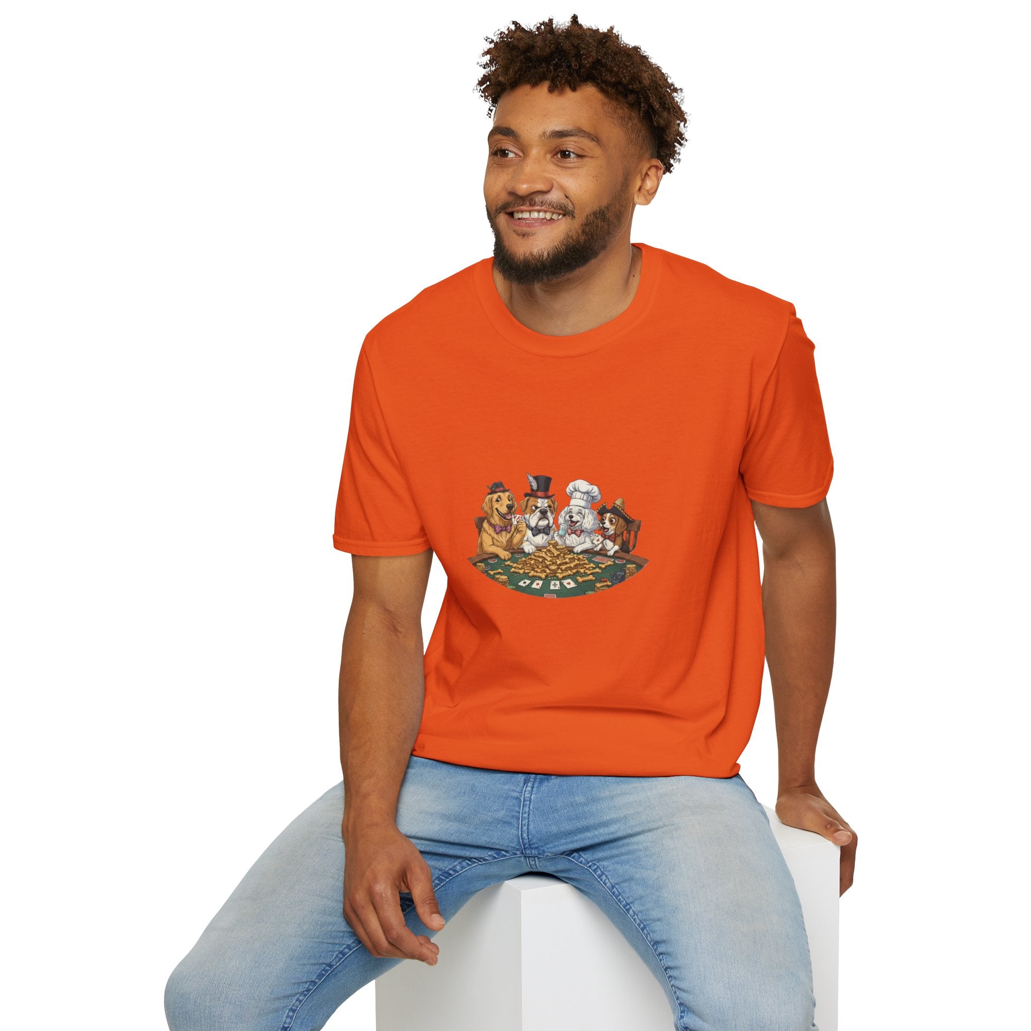 Poker Night Dogs T‑Shirt — Cute Dogs Playing Cards Graphic Tee