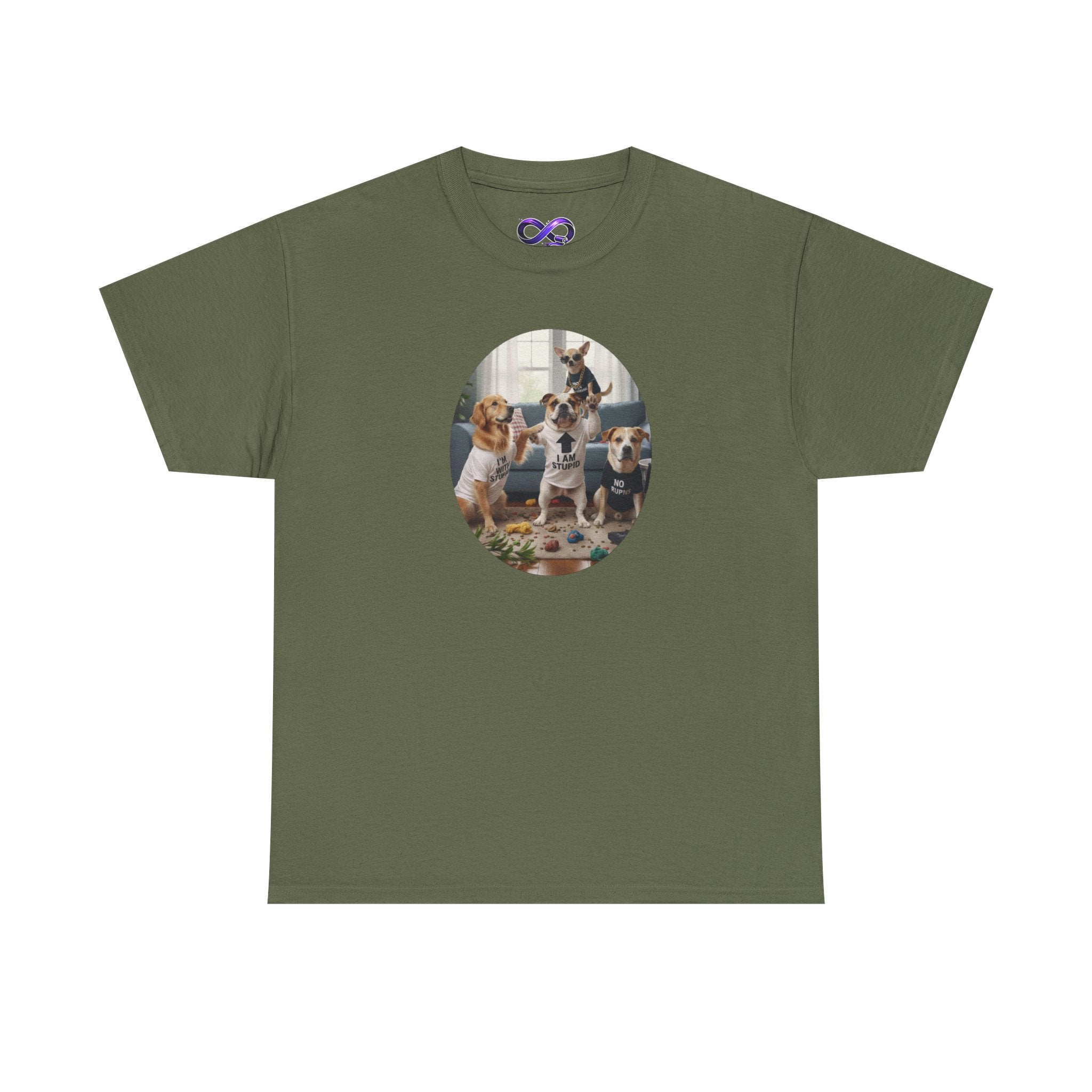 Dog Pack Graphic Tee — Cute Group of Puppies T-Shirt