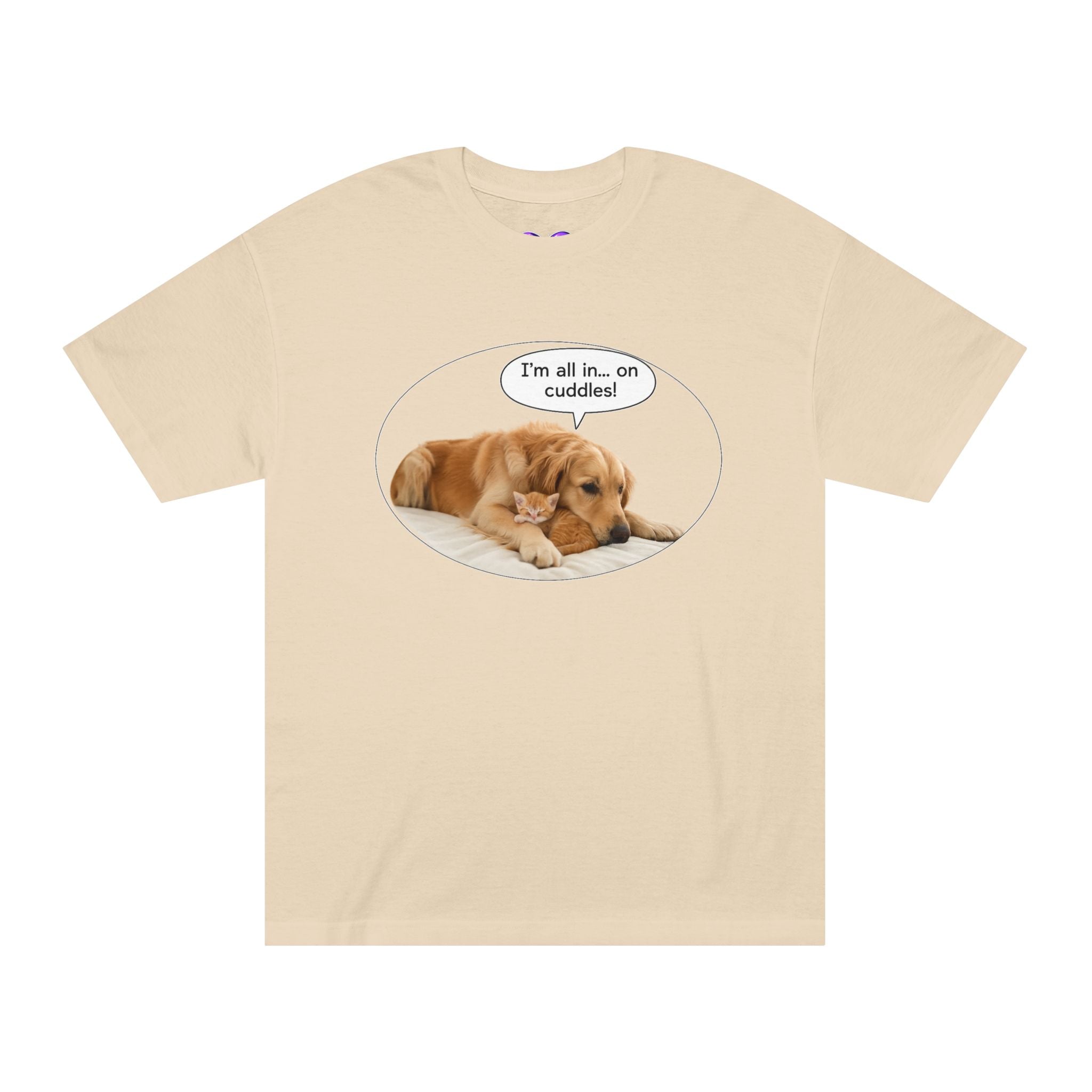 Cute Puppy 'I'm all in… on cuddles!' Graphic Tee
