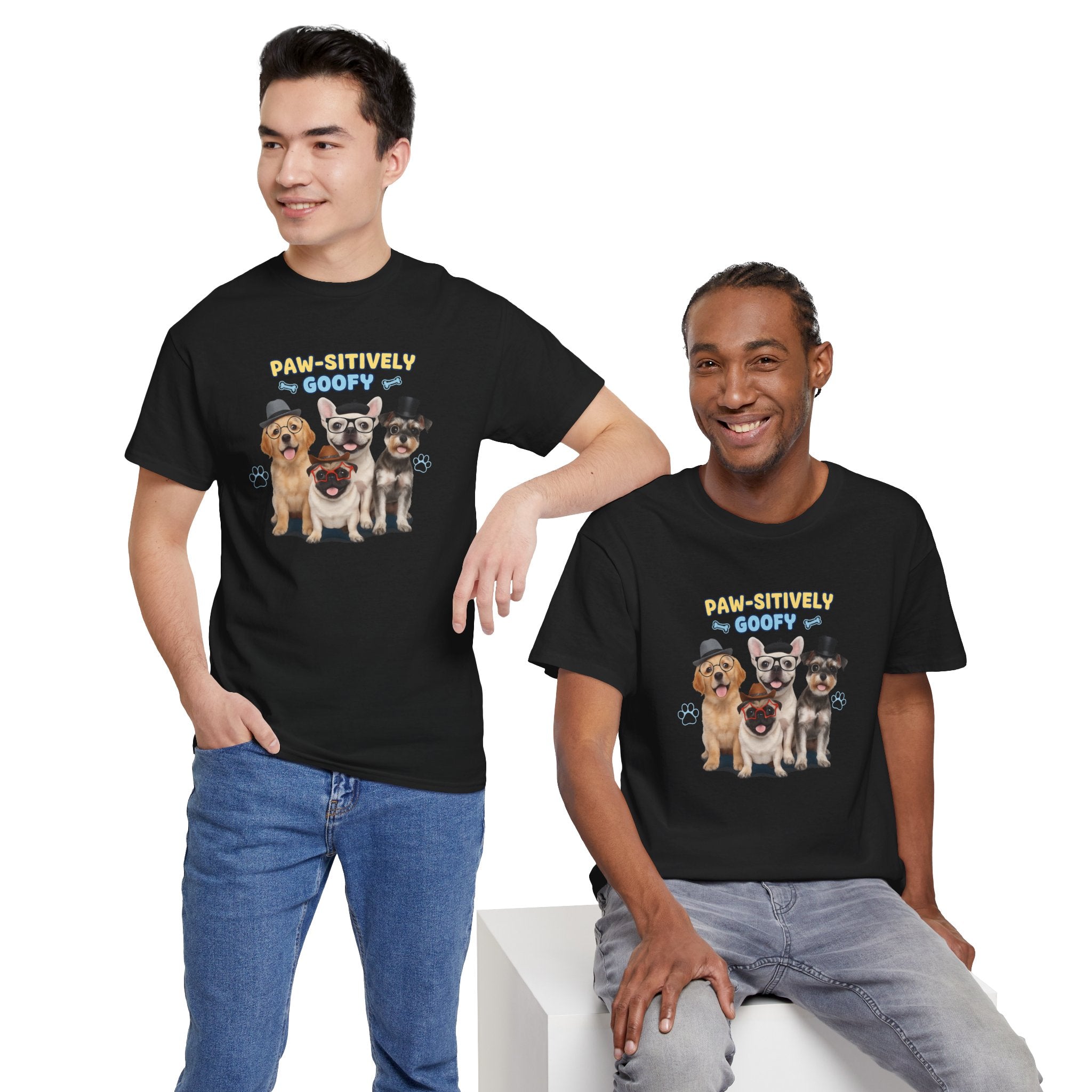 Dog Lovers T‑Shirt — “Paw‑fectly Goofy” Cute Puppy Graphic Tee