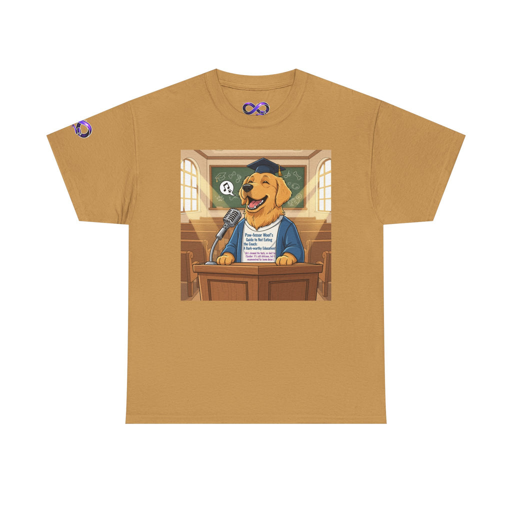 Golden Retriever Lawyer T‑Shirt — Funny Dog Attorney Courtroom Tee