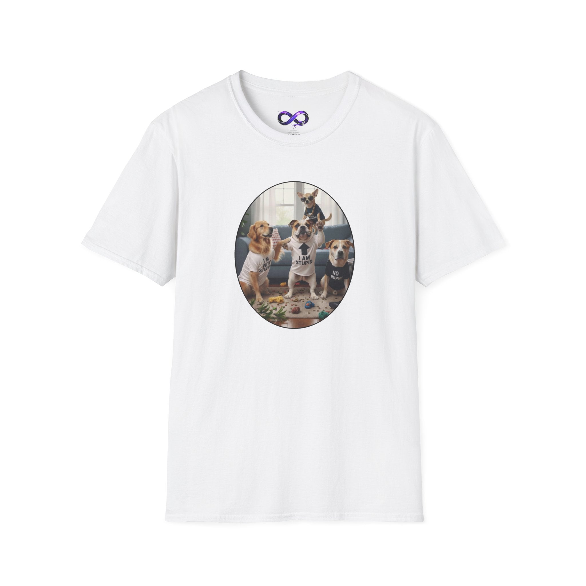 Dog Squad T‑Shirt — Cute Puppies Photo Circle Graphic