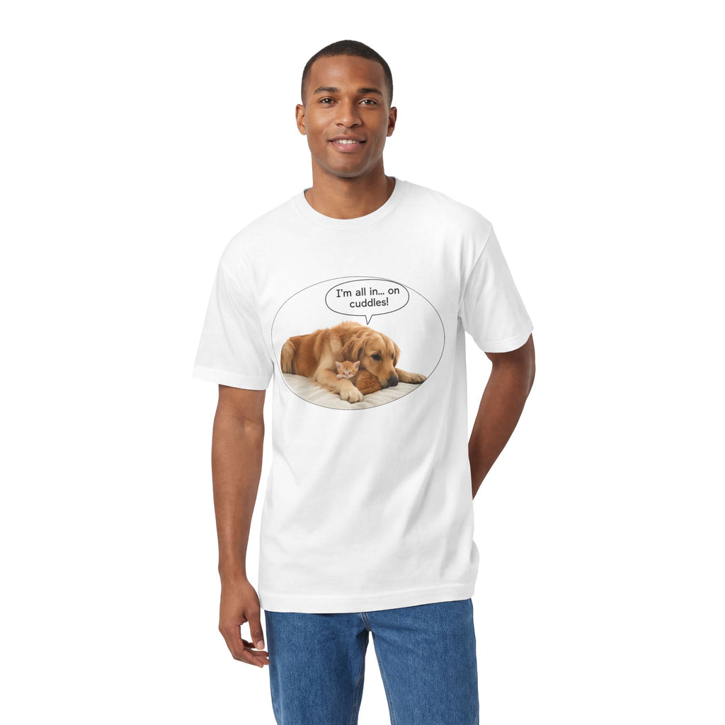 Cute Puppy 'I'm all in… on cuddles!' Graphic Tee