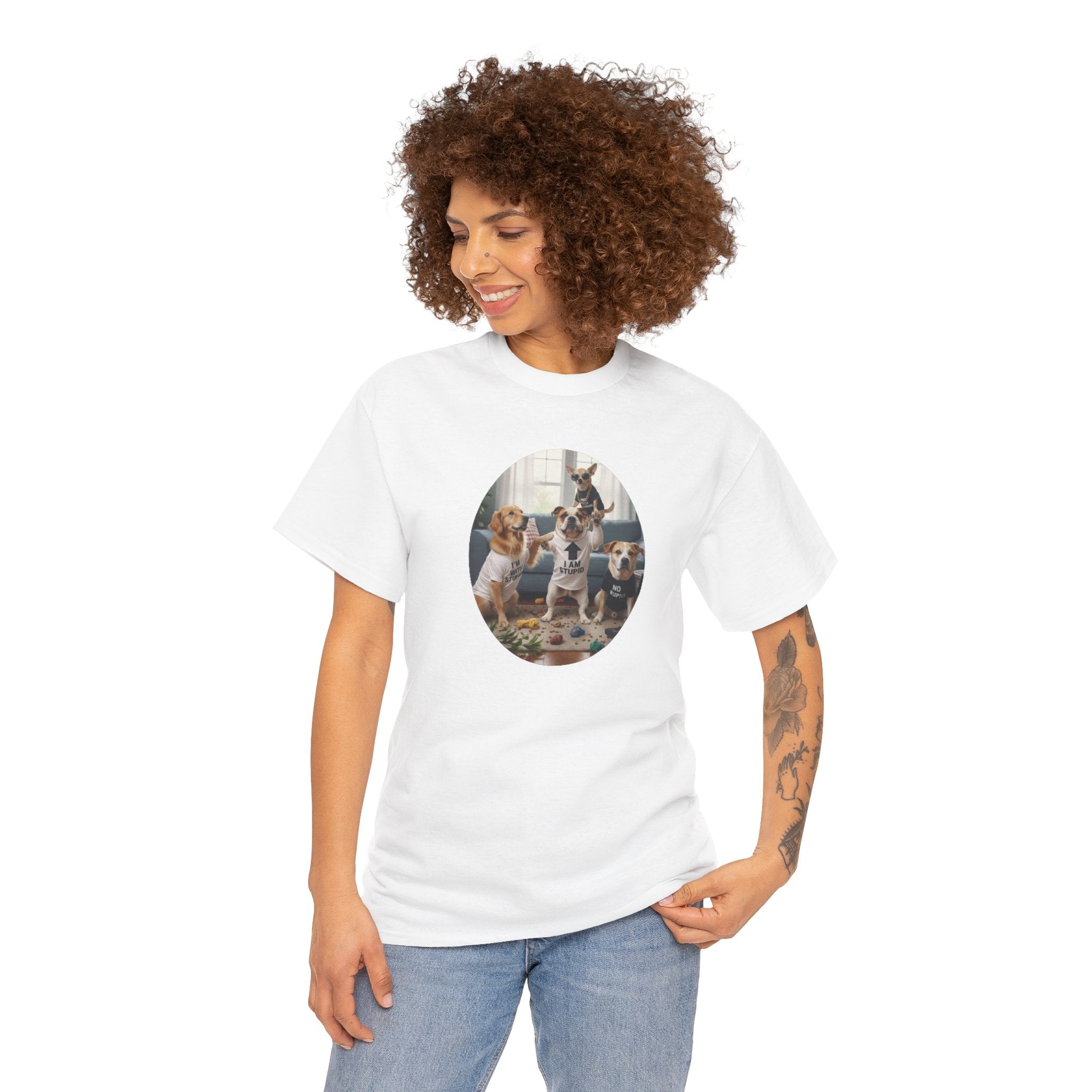Dog Pack Graphic Tee — Cute Group of Puppies T-Shirt