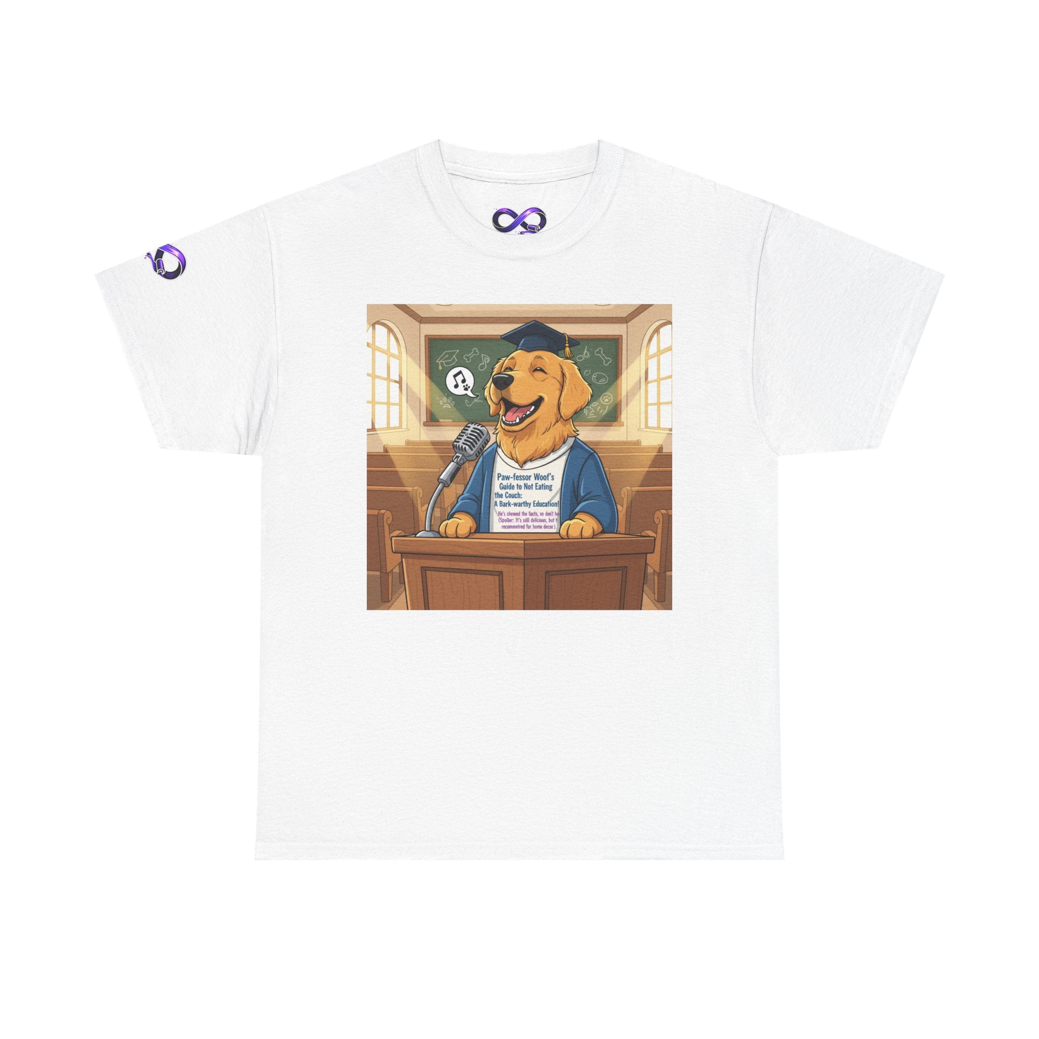 Golden Retriever Lawyer T‑Shirt — Funny Dog Attorney Courtroom Tee