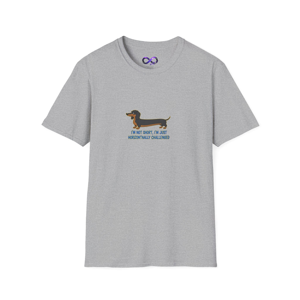 Dachshund Graphic T-Shirt — "I'm Not Short, I'm Just Horizontally Challenged"
