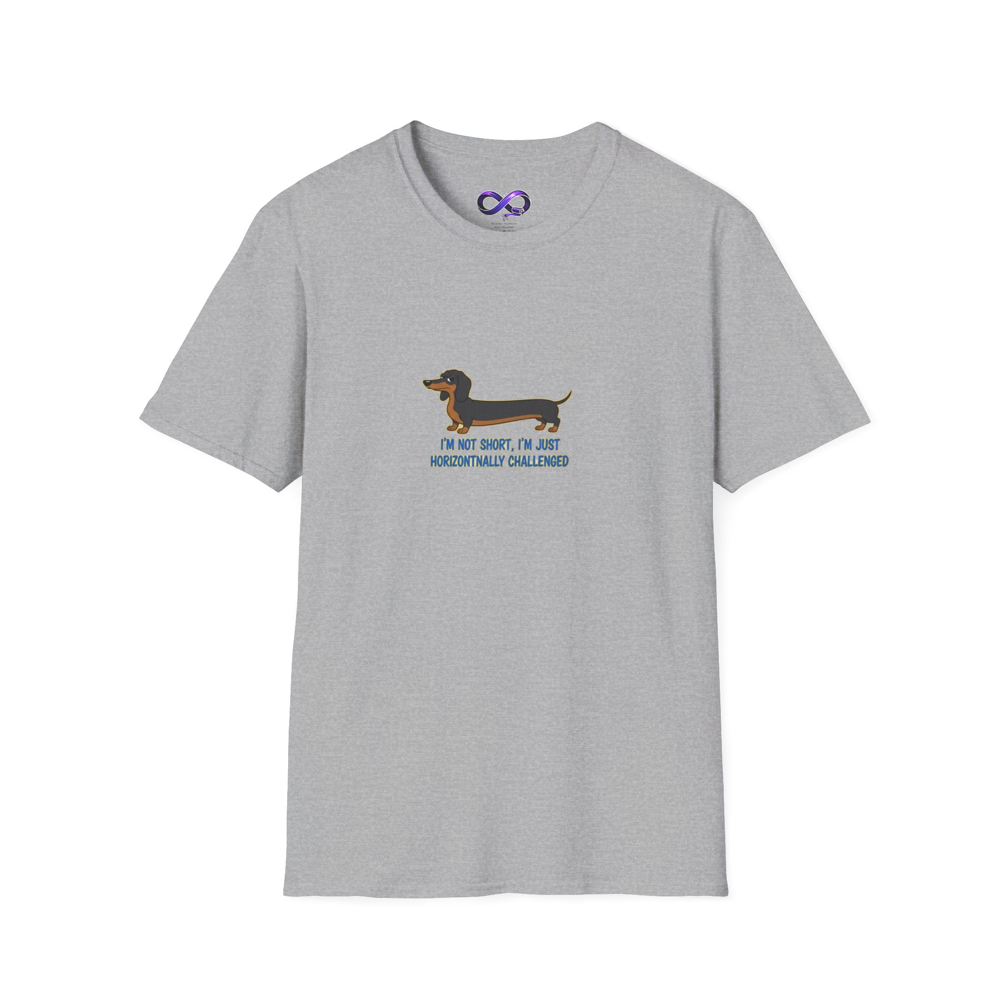 Dachshund Graphic T-Shirt — "I'm Not Short, I'm Just Horizontally Challenged"
