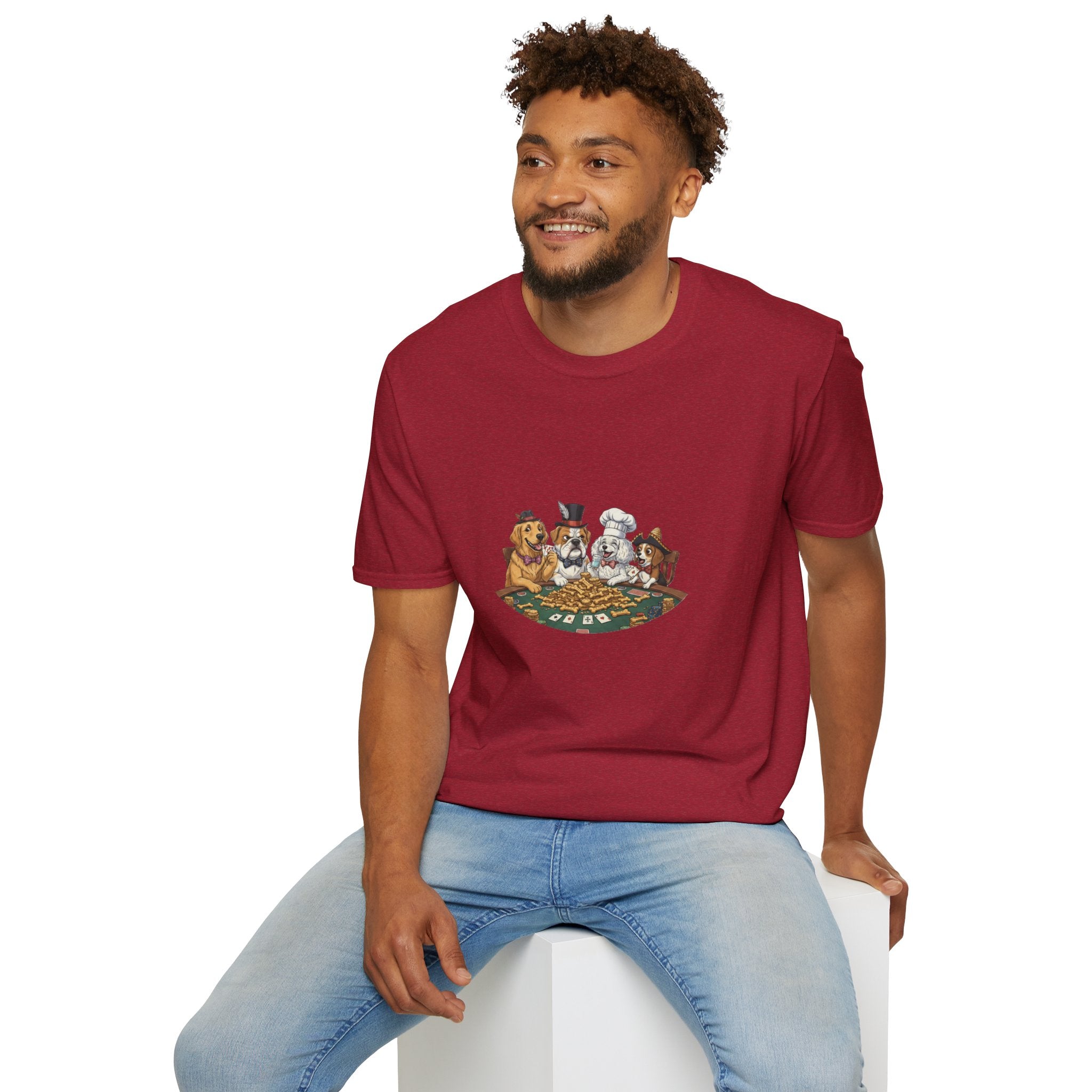 Poker Night Dogs T‑Shirt — Cute Dogs Playing Cards Graphic Tee