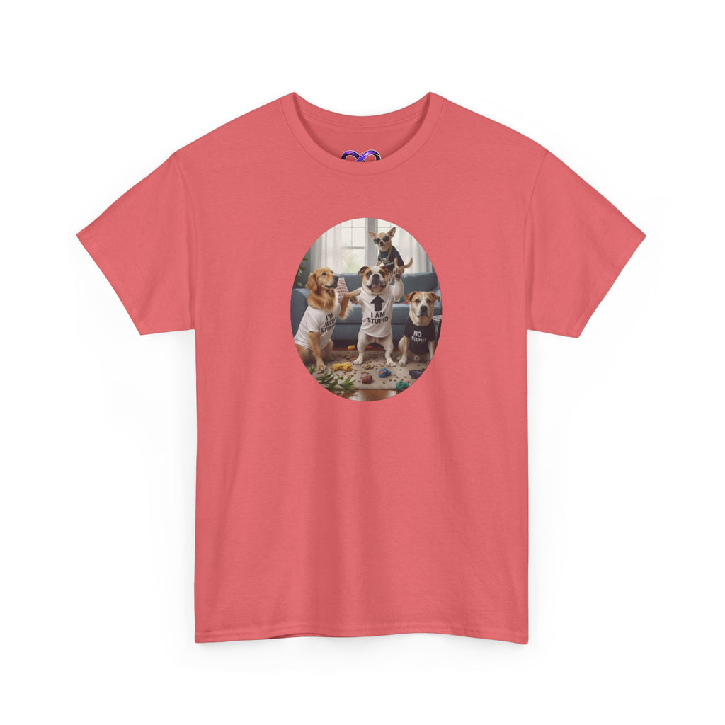 Dog Party Graphic Tee — Cute Puppies Circle Print