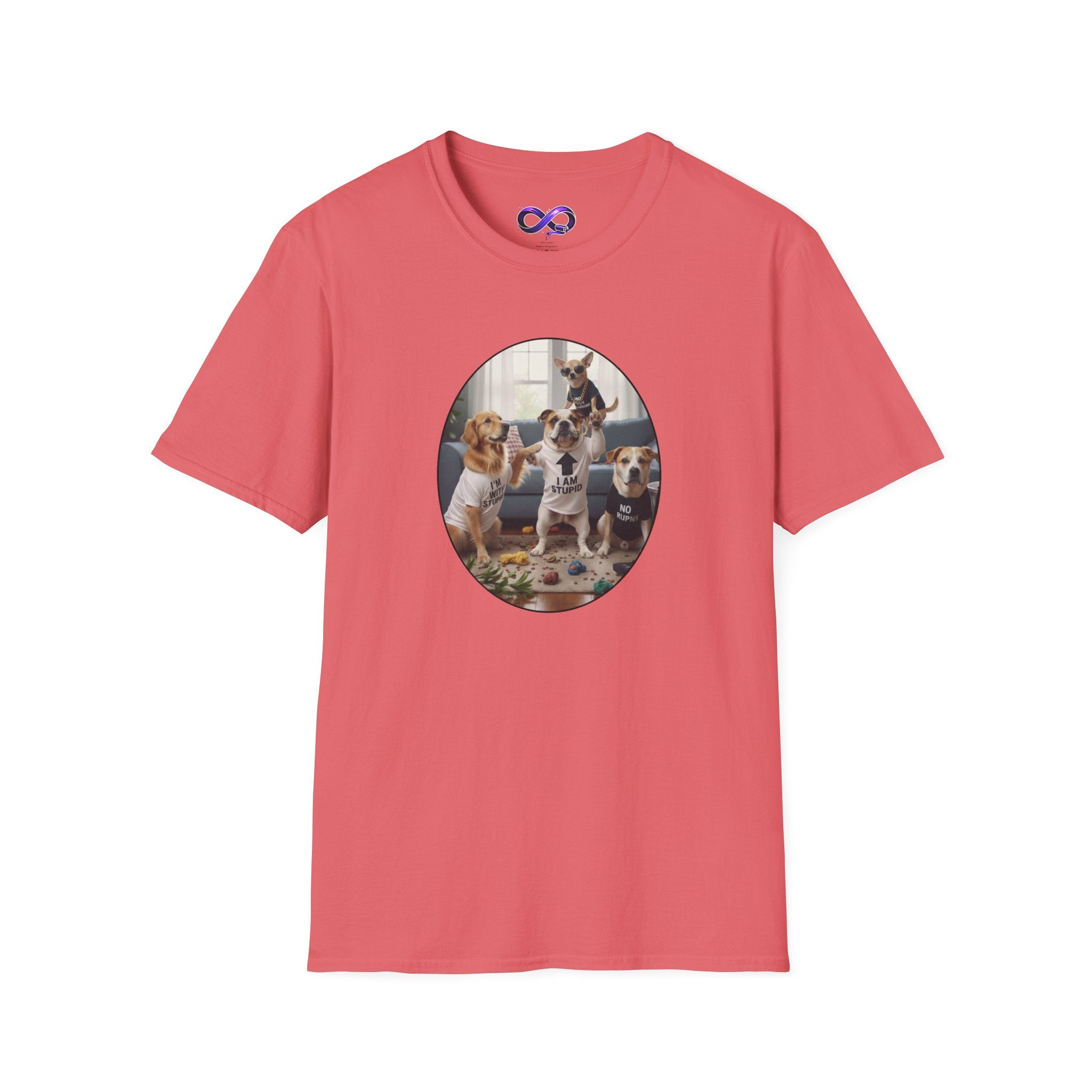 Dog Squad T‑Shirt — Cute Puppies Photo Circle Graphic