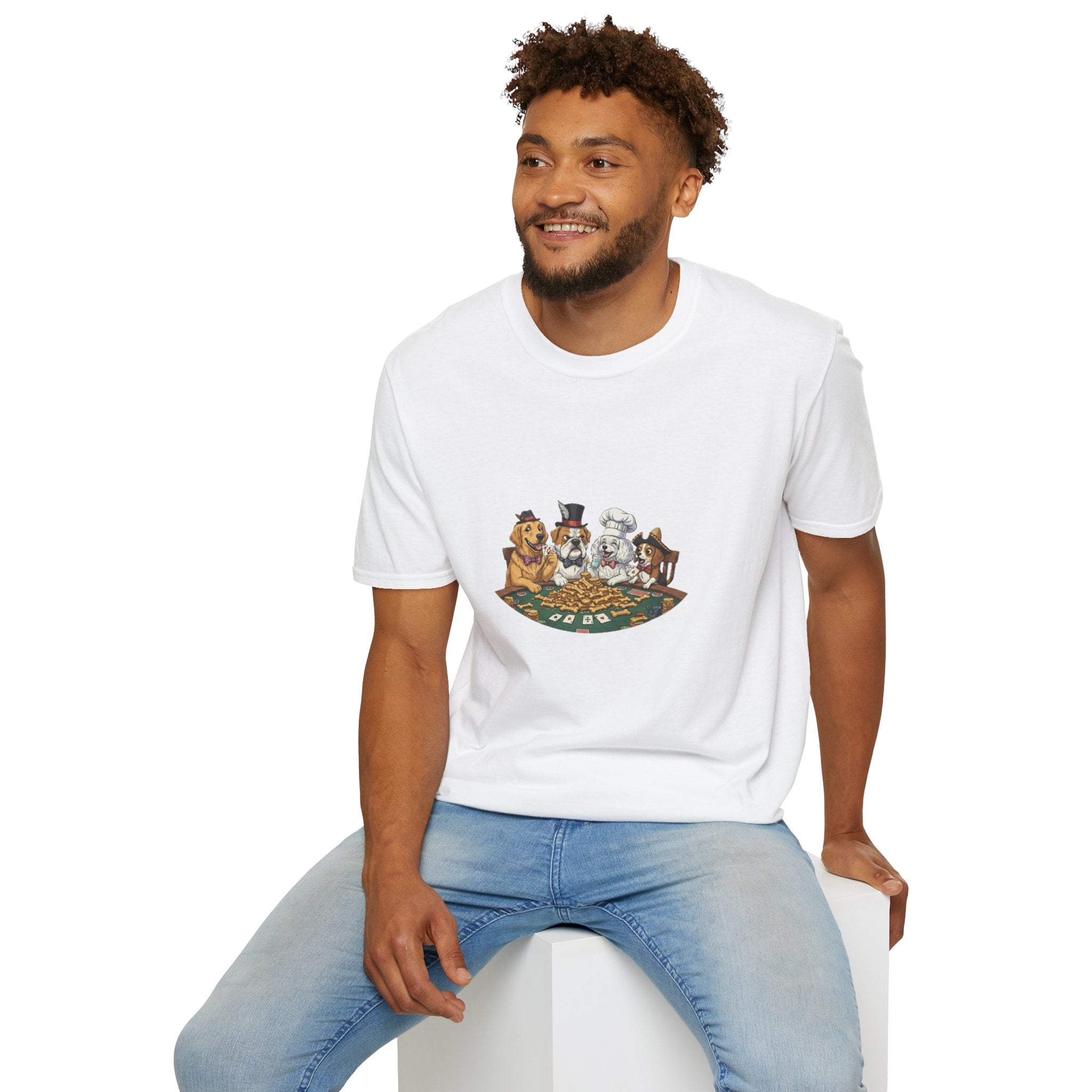 Poker Night Dogs T‑Shirt — Cute Dogs Playing Cards Graphic Tee