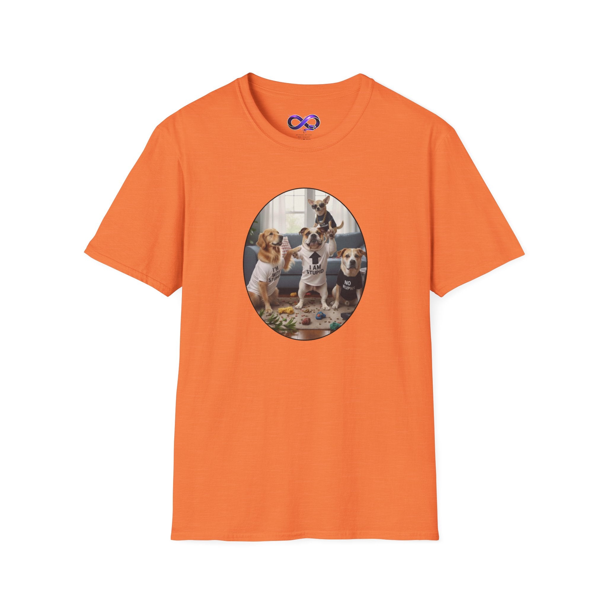 Dog Squad T‑Shirt — Cute Puppies Photo Circle Graphic