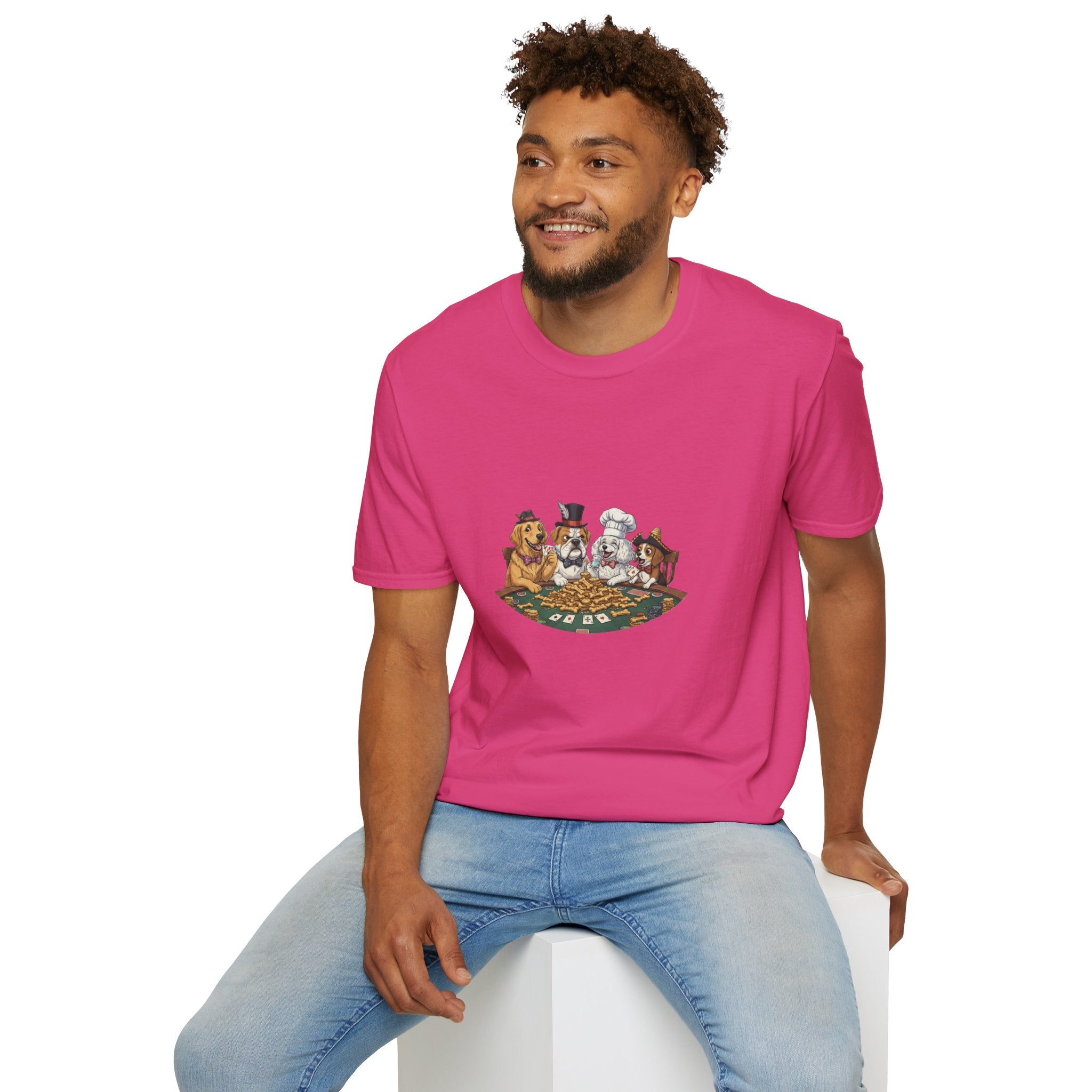 Poker Night Dogs T‑Shirt — Cute Dogs Playing Cards Graphic Tee