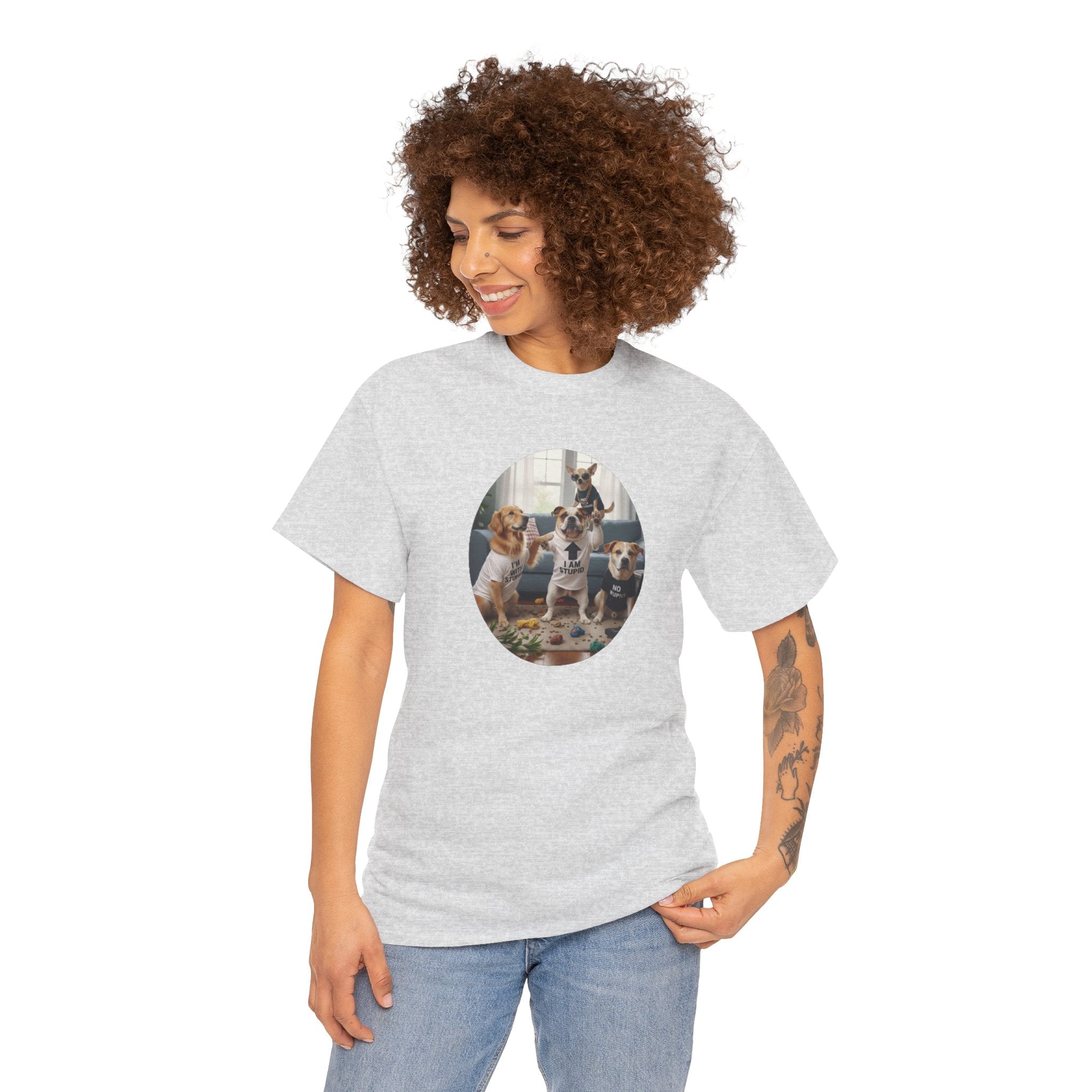 Dog Pack Graphic Tee — Cute Group of Puppies T-Shirt