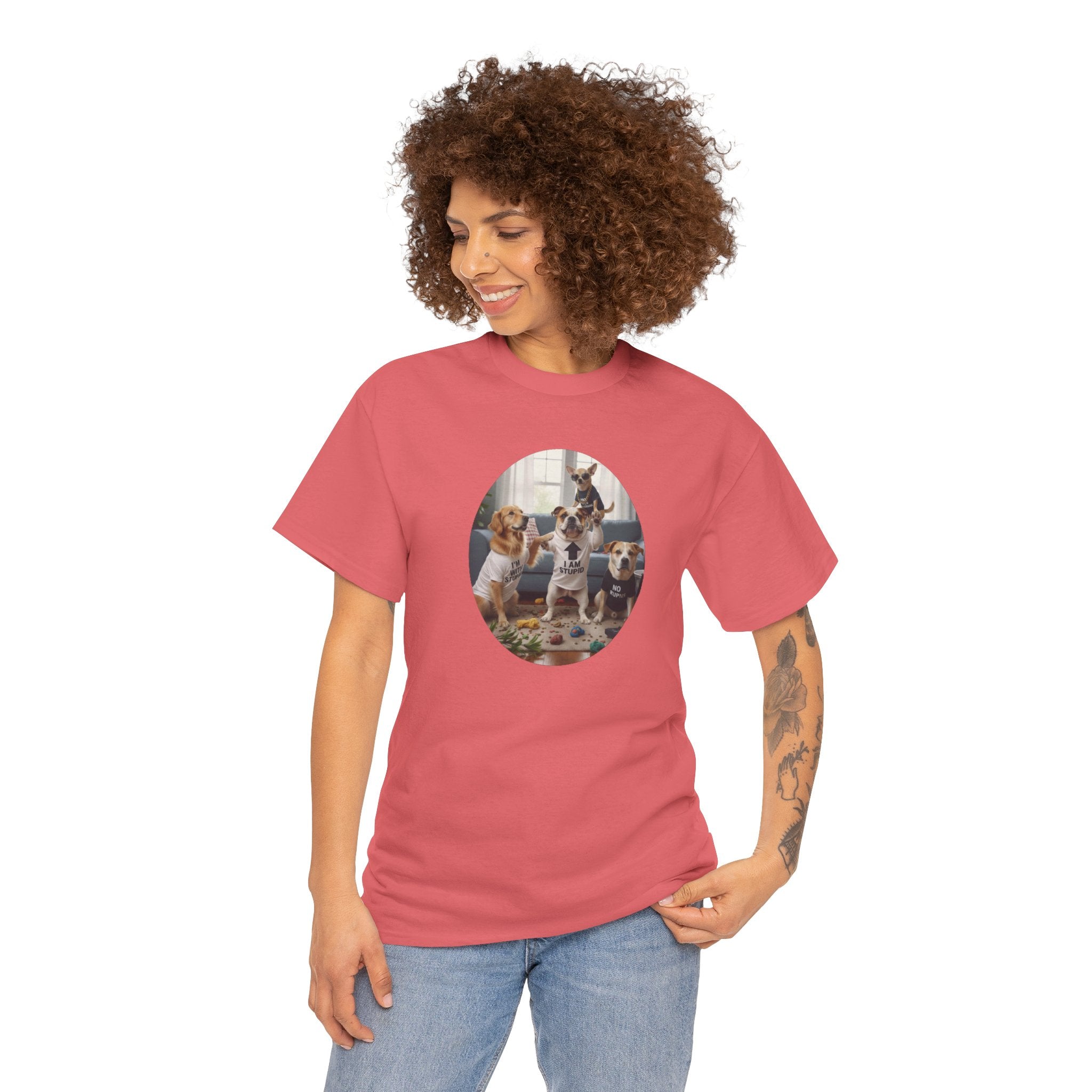 Dog Pack Graphic Tee — Cute Group of Puppies T-Shirt