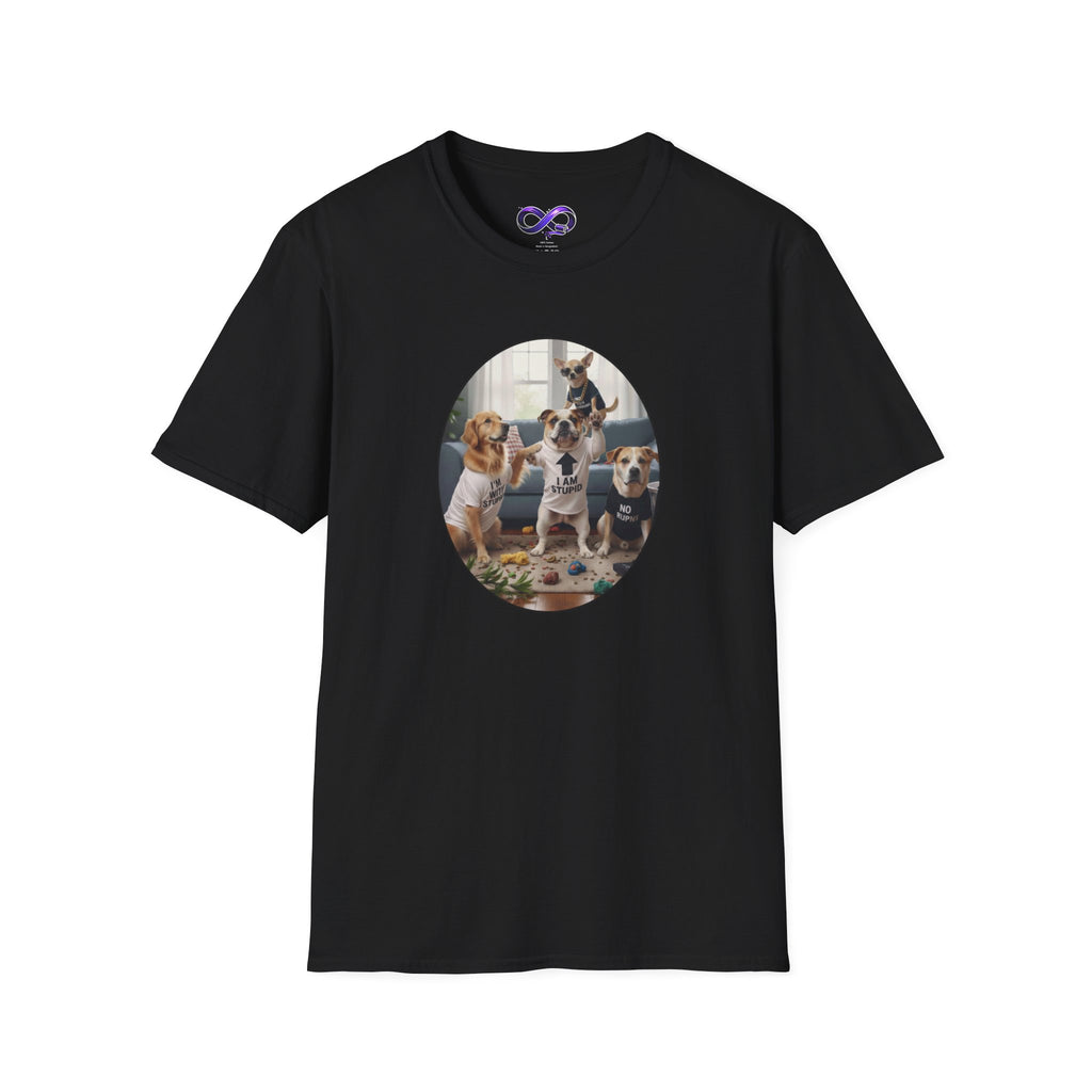 Dog Squad T‑Shirt — Cute Puppies Photo Circle Graphic