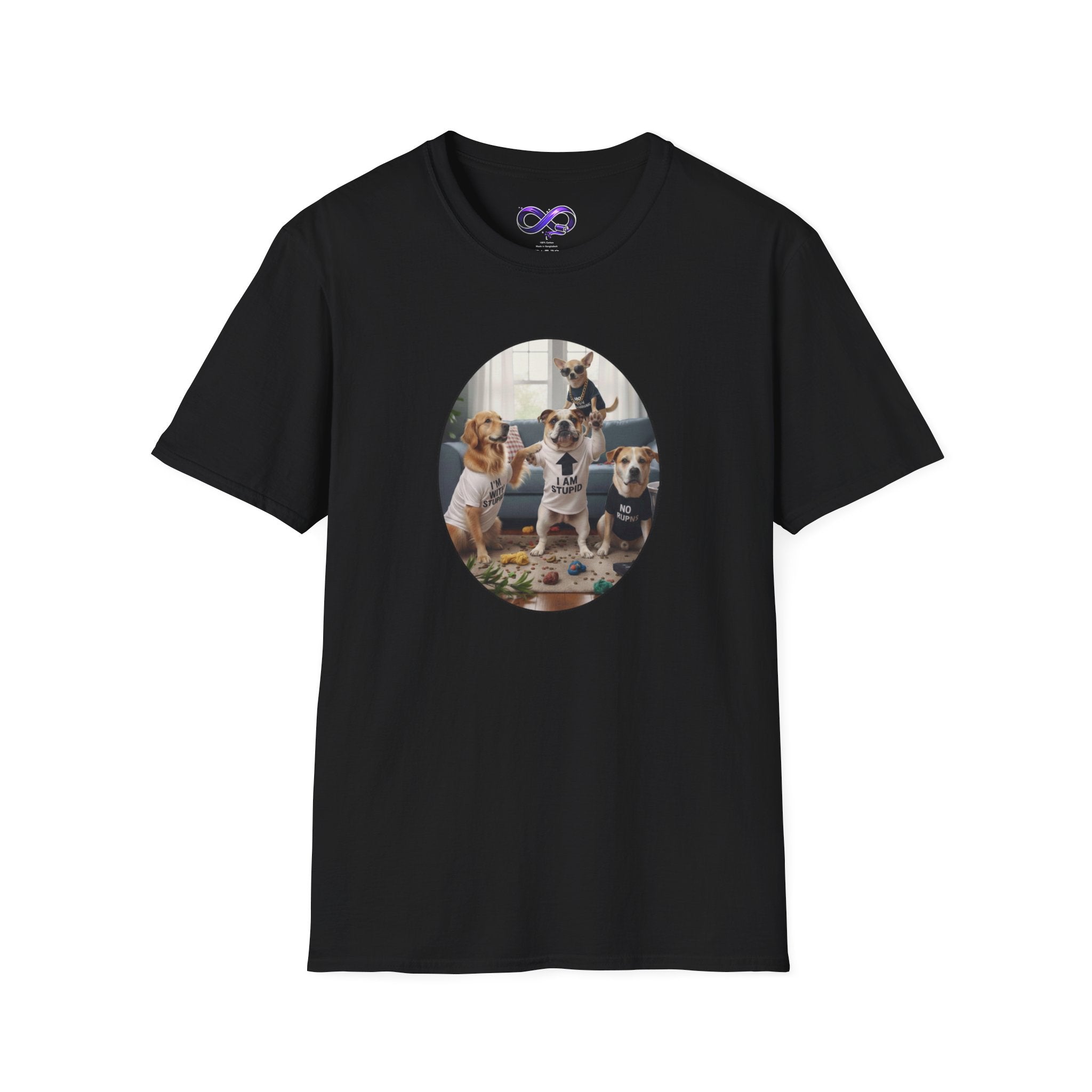 Dog Squad T‑Shirt — Cute Puppies Photo Circle Graphic