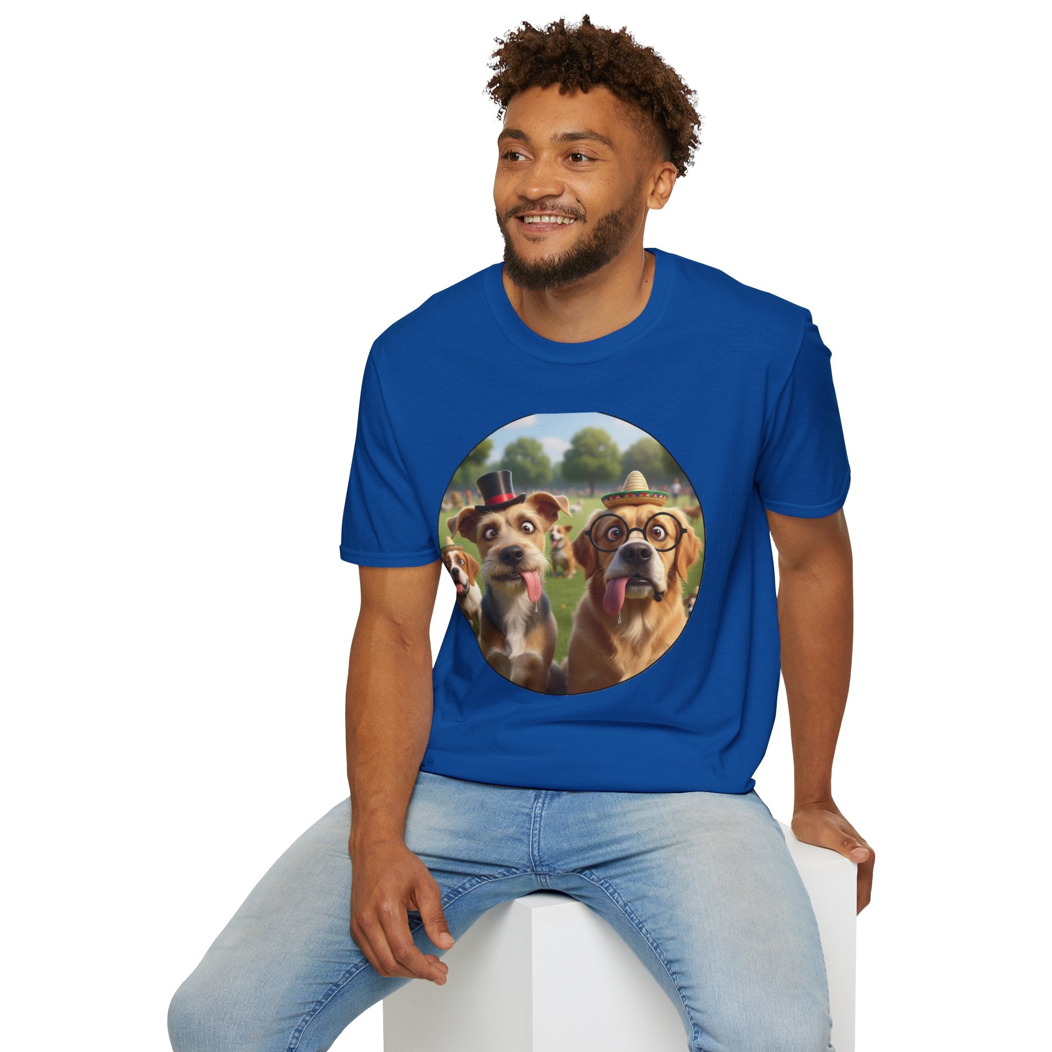 Happy Pack Dogs T-Shirt — Cute Dogs in Glasses Graphic Tee