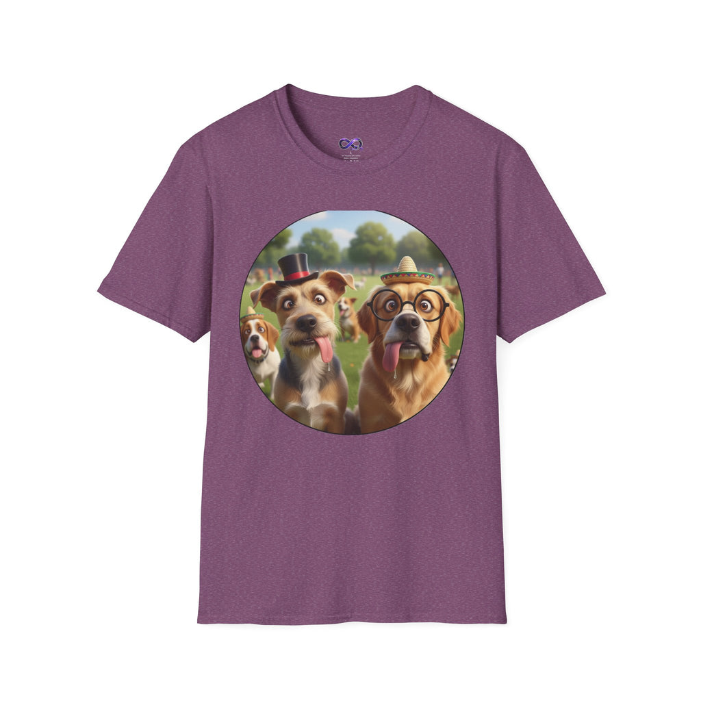 Happy Pack Dogs T-Shirt — Cute Dogs in Glasses Graphic Tee