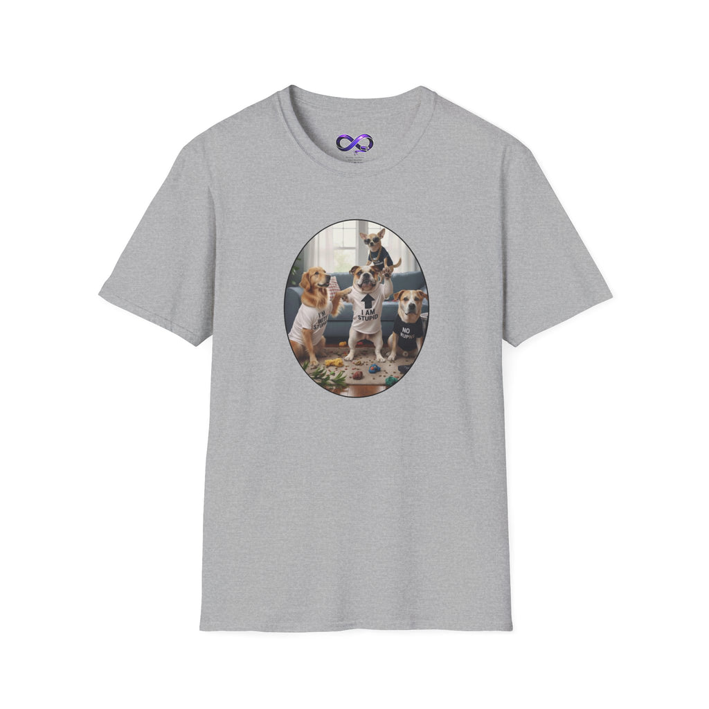 Dog Squad T‑Shirt — Cute Puppies Photo Circle Graphic