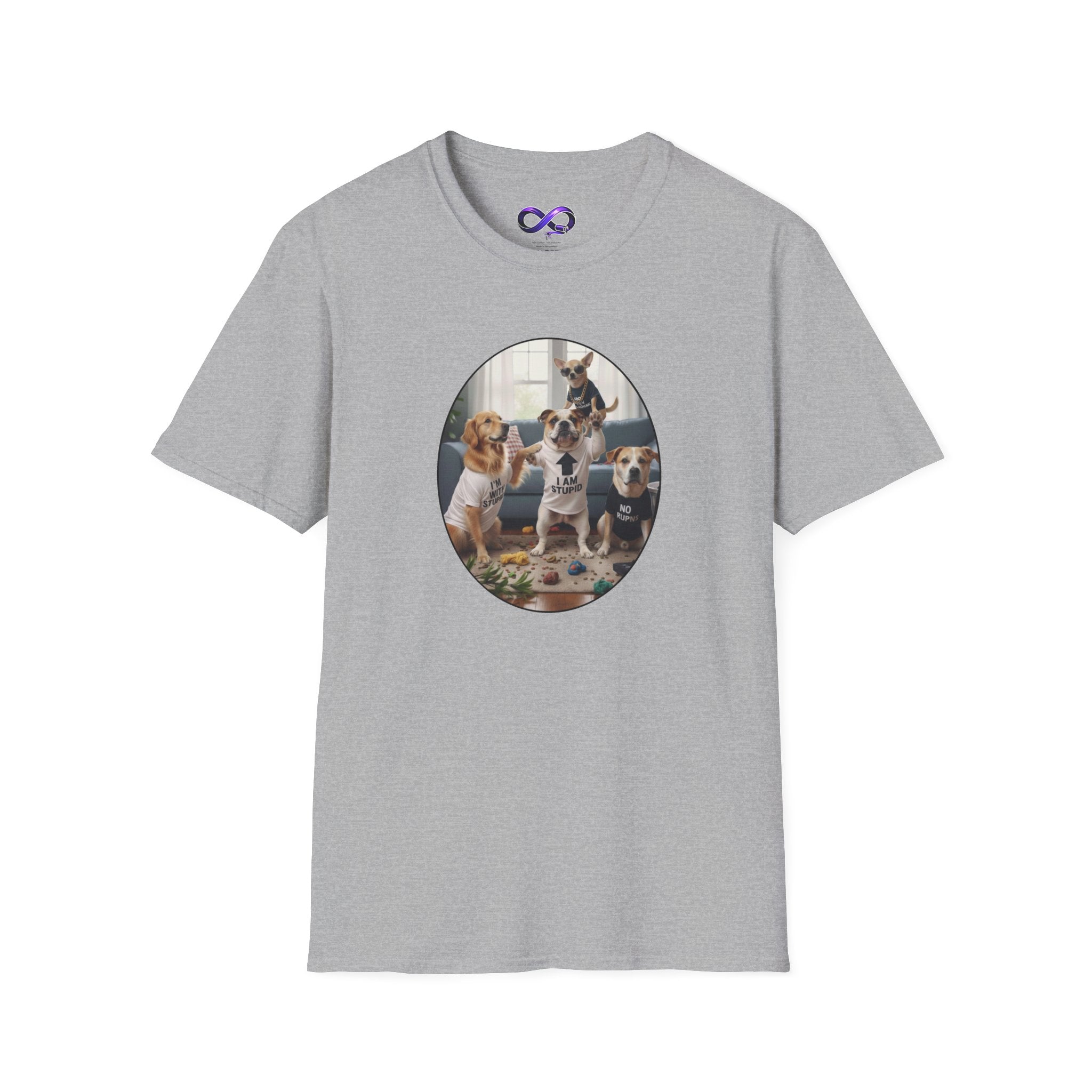 Dog Squad T‑Shirt — Cute Puppies Photo Circle Graphic