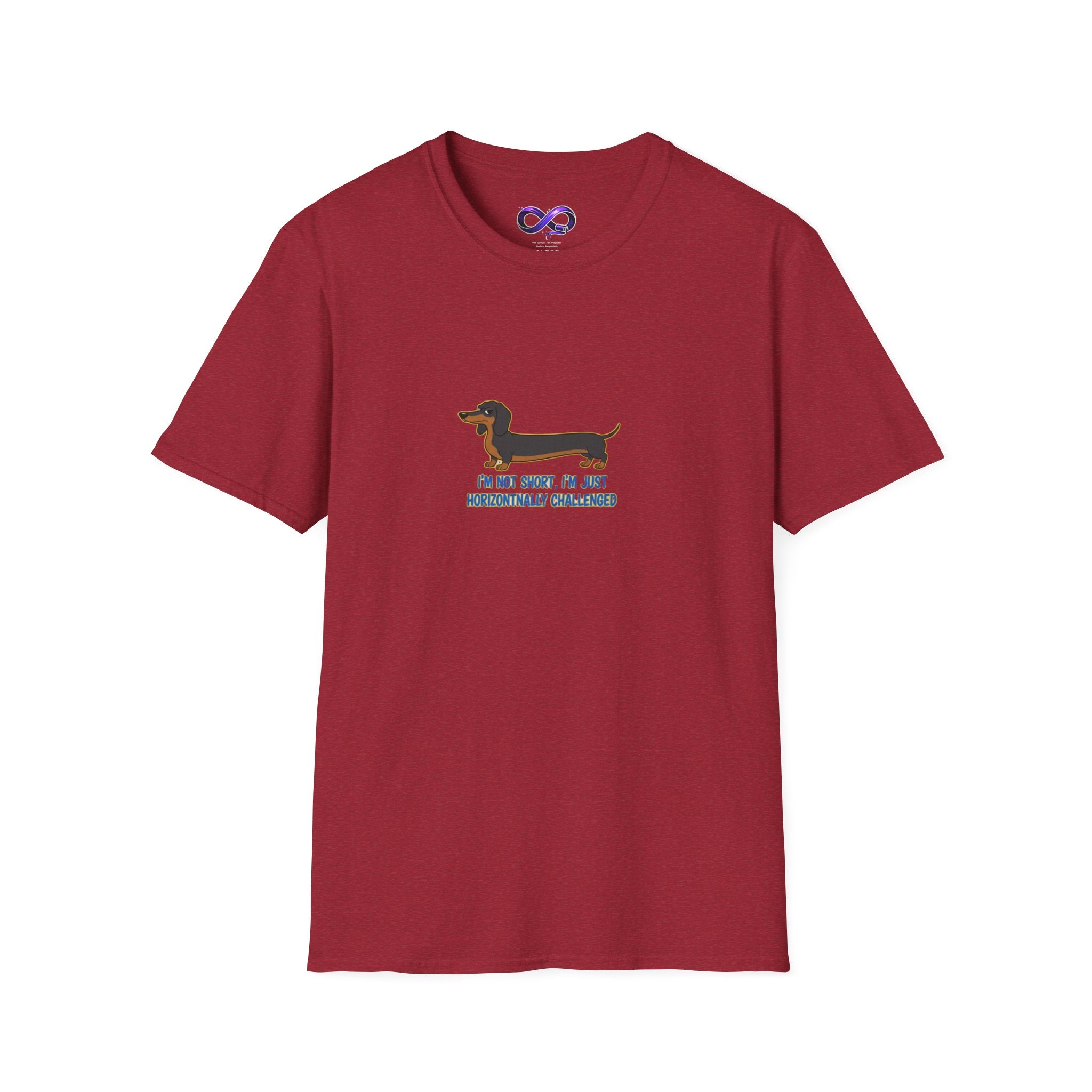 Dachshund Graphic T-Shirt — "I'm Not Short, I'm Just Horizontally Challenged"