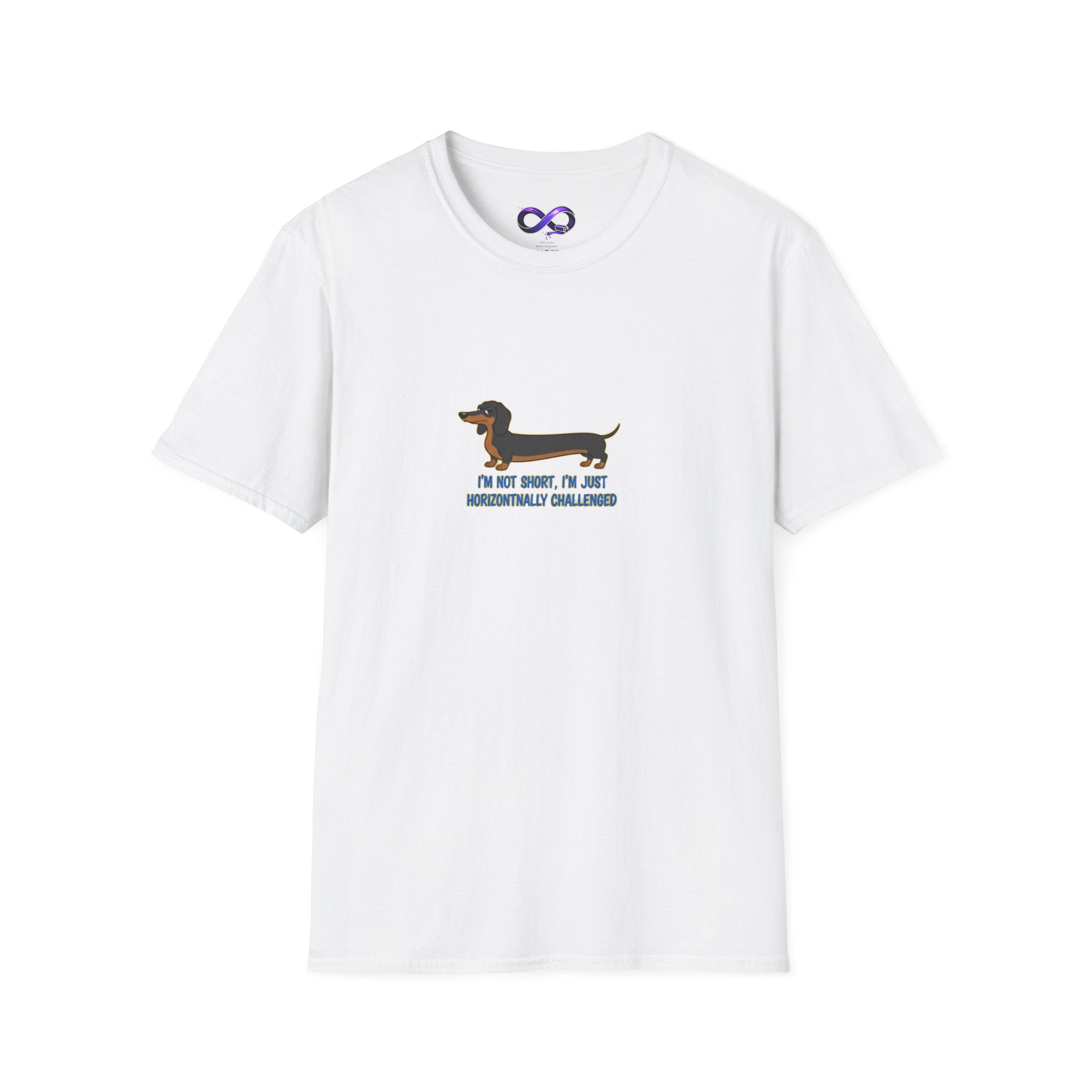 Dachshund Graphic T-Shirt — "I'm Not Short, I'm Just Horizontally Challenged"