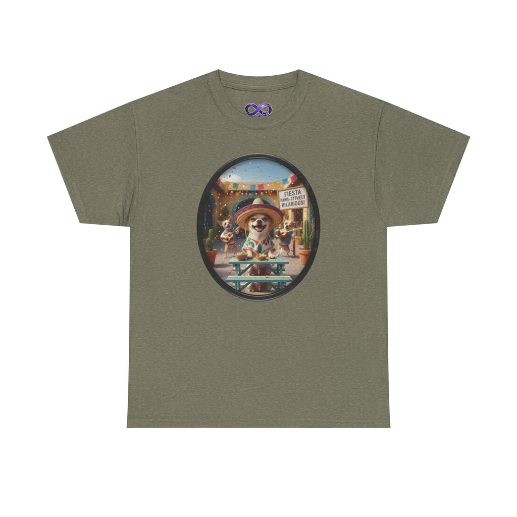 T‑Shirt — Retro Surf Dog Graphic Tee (Beach Vibes, Summer Casual)