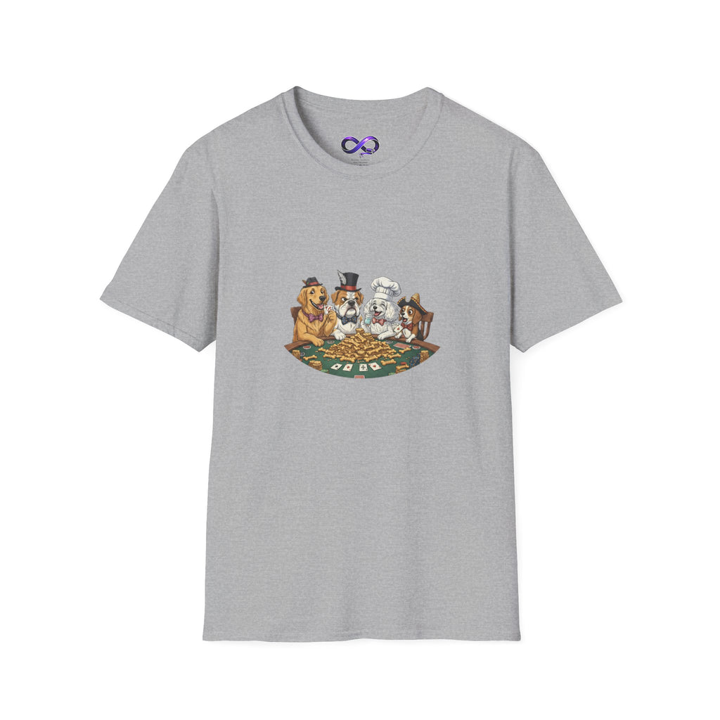 Poker Night Dogs T‑Shirt — Cute Dogs Playing Cards Graphic Tee