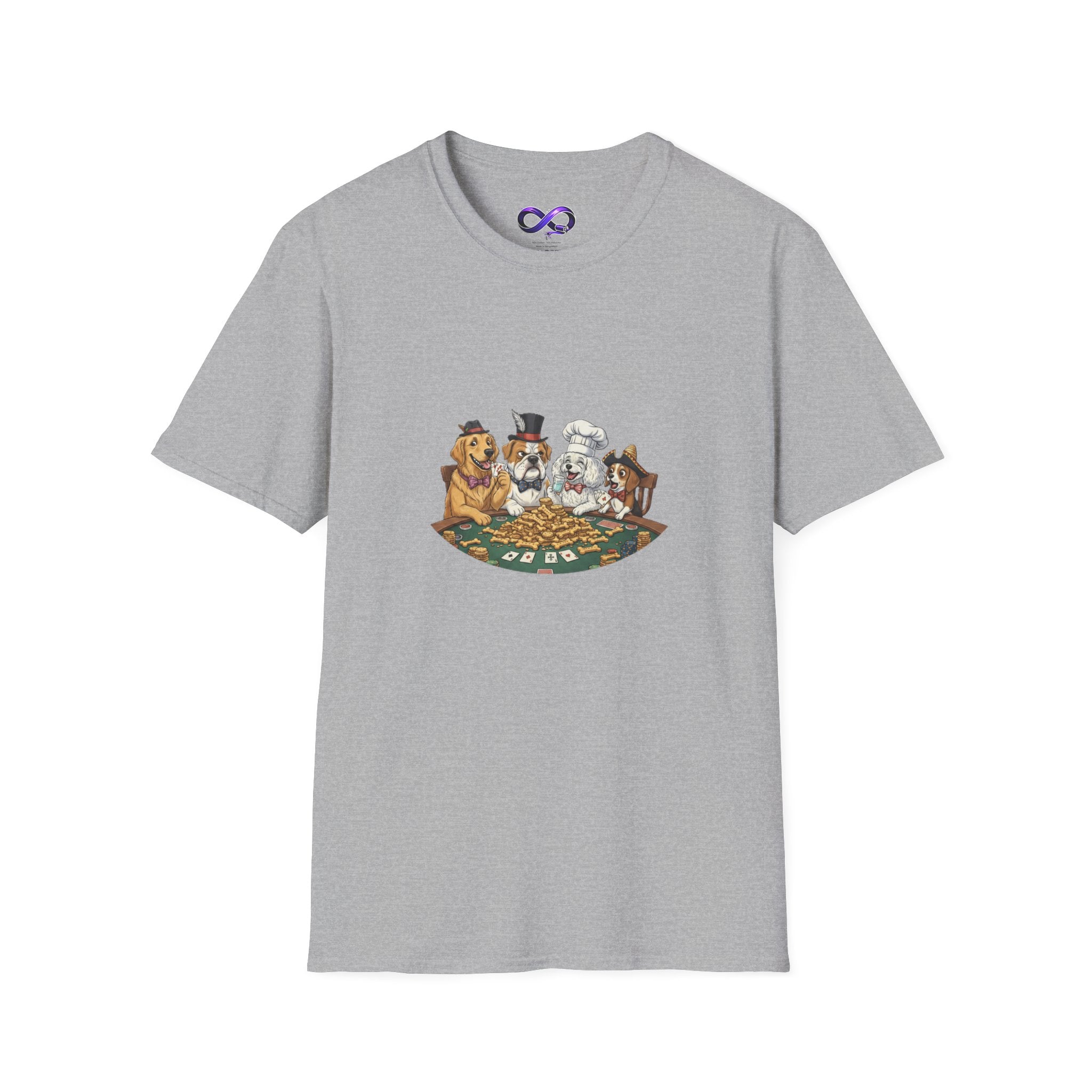 Poker Night Dogs T‑Shirt — Cute Dogs Playing Cards Graphic Tee
