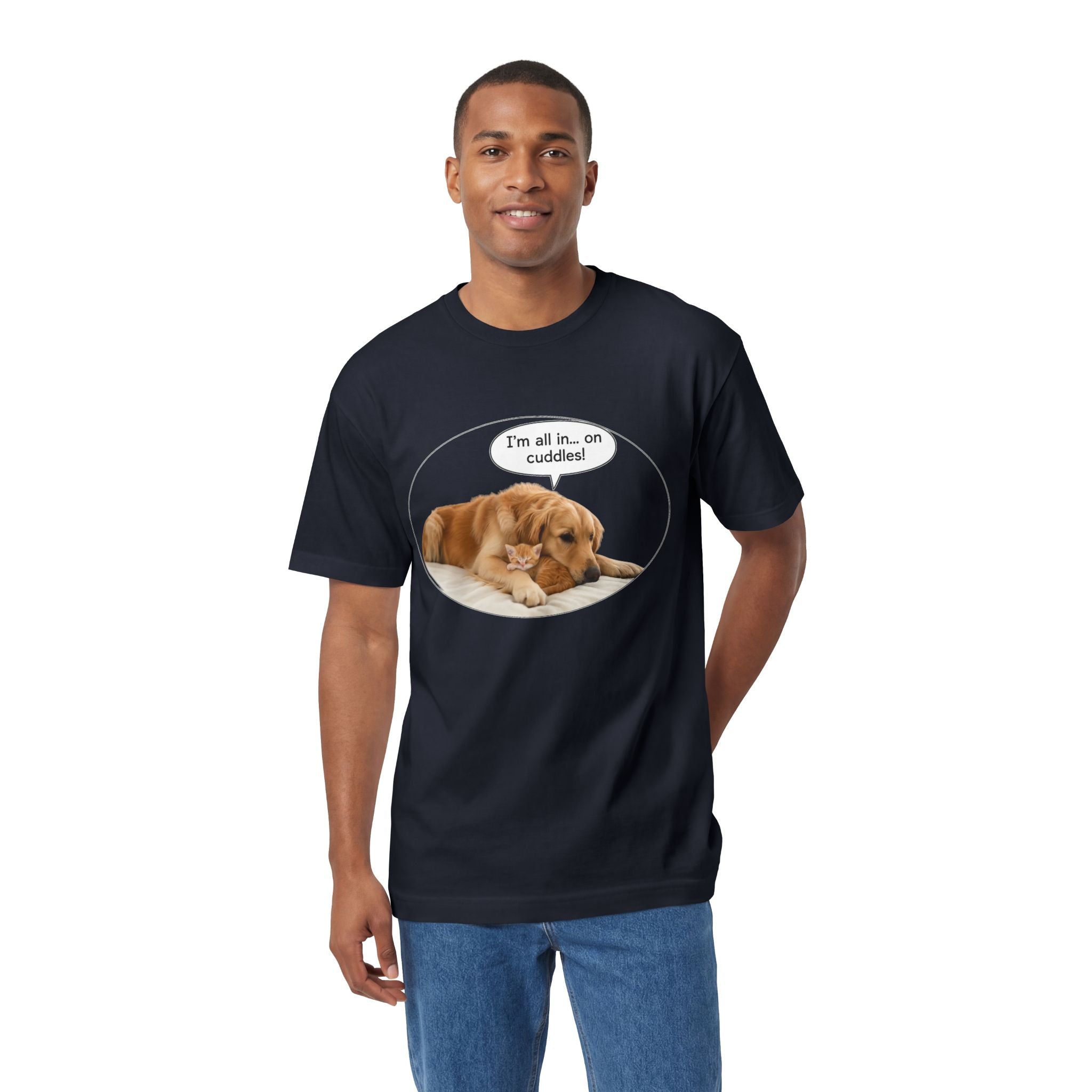 Cute Puppy 'I'm all in… on cuddles!' Graphic Tee