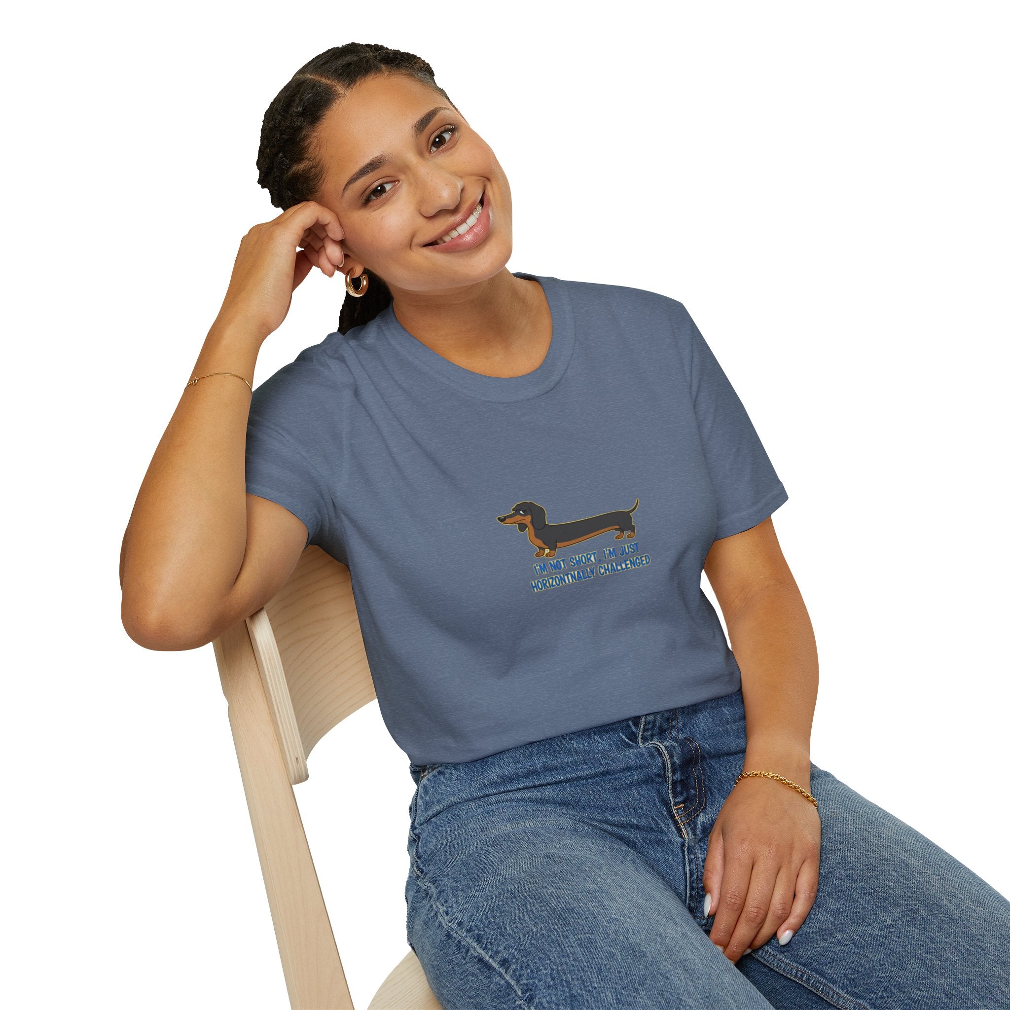 Dachshund Graphic T-Shirt — "I'm Not Short, I'm Just Horizontally Challenged"