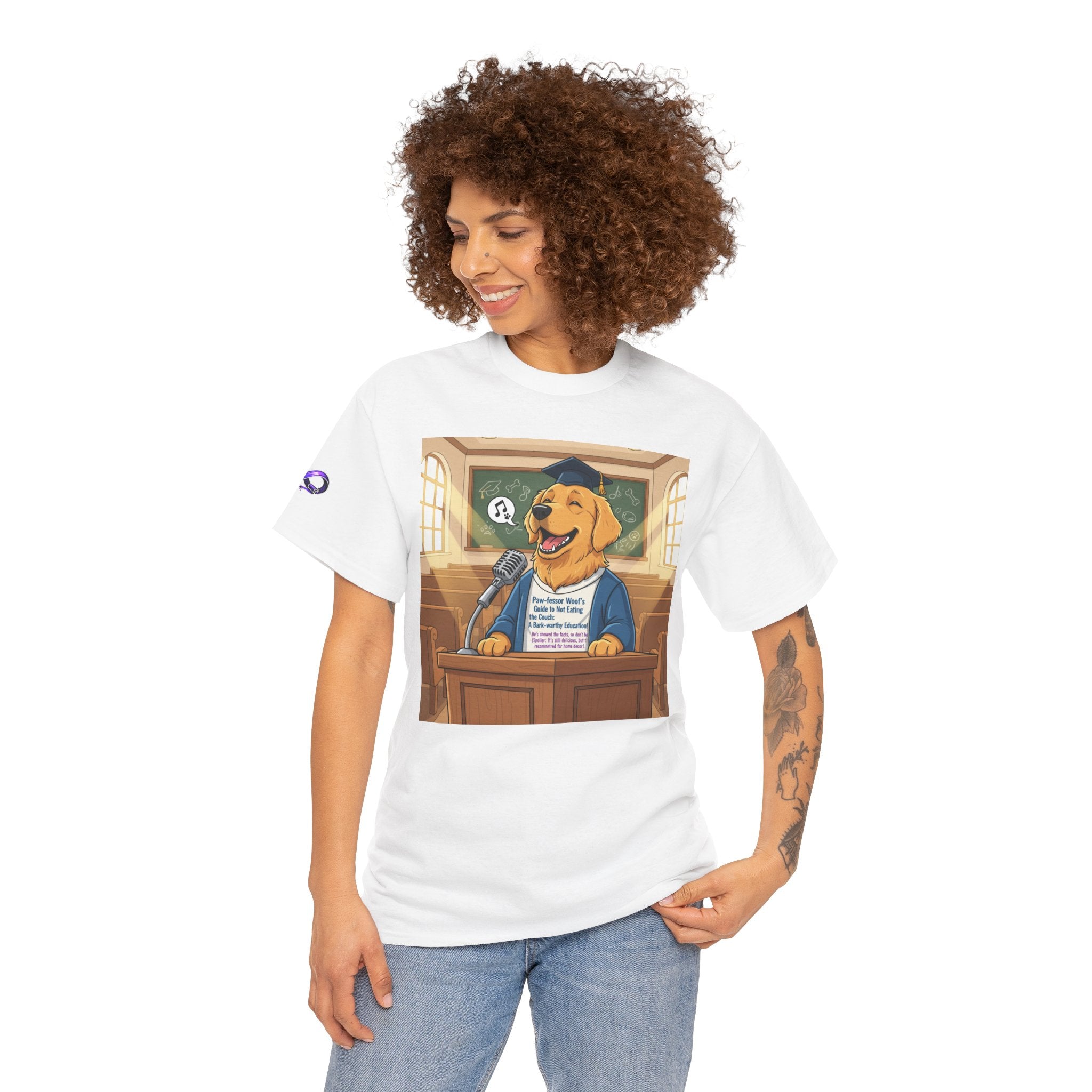 Golden Retriever Lawyer T‑Shirt — Funny Dog Attorney Courtroom Tee