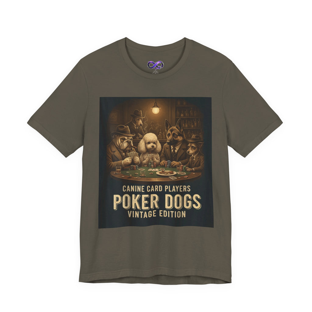 Poker Dogs Vintage Tee — Canine Card Players Graphic T-Shirt