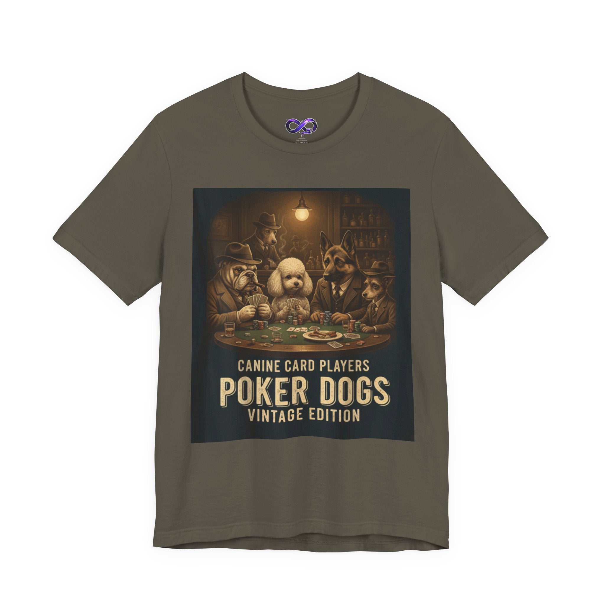 Poker Dogs Vintage Tee — Canine Card Players Graphic T-Shirt